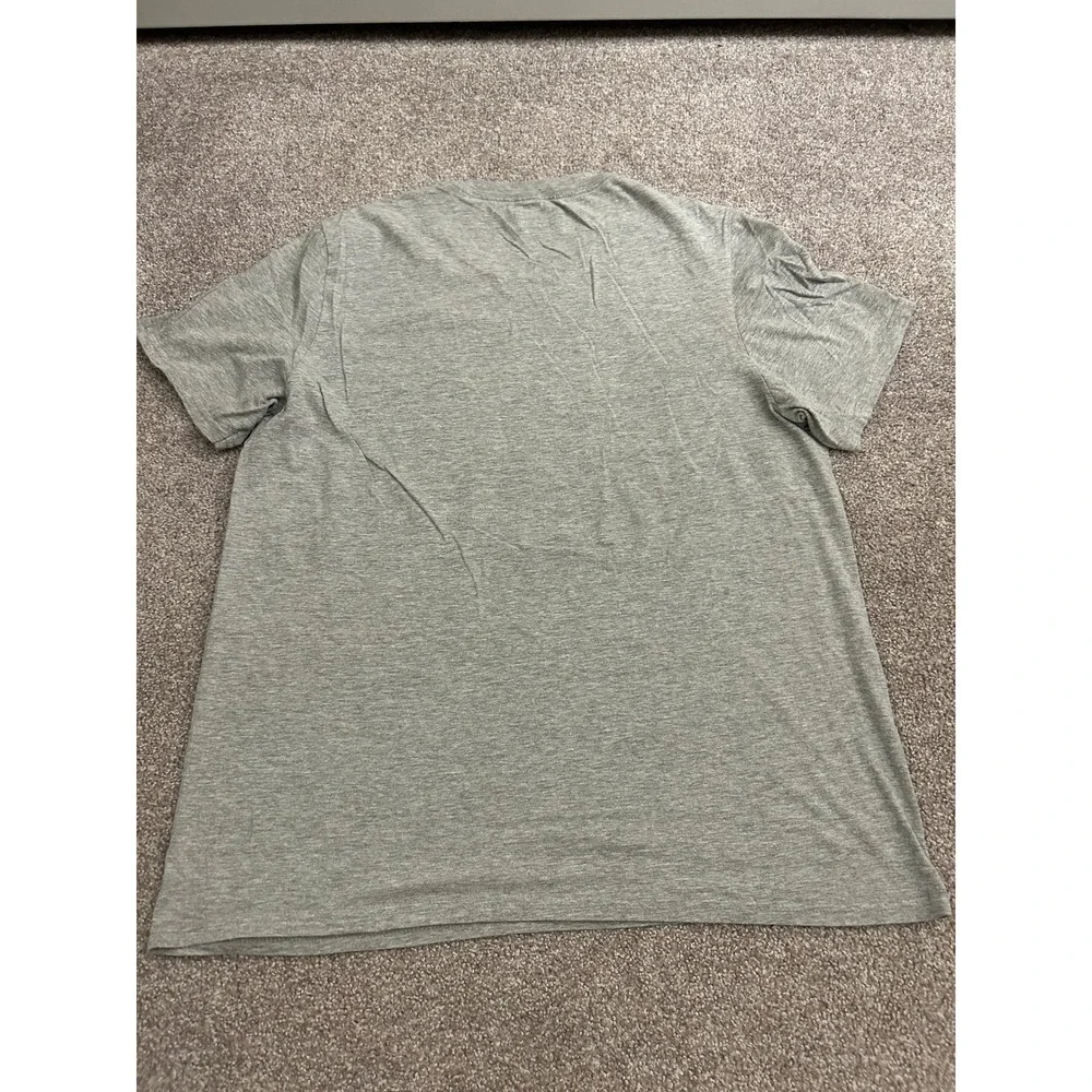 Adidas Amplifier Tee Mens Large Grey Excellent Short Sleeve Graphic T-Shirt